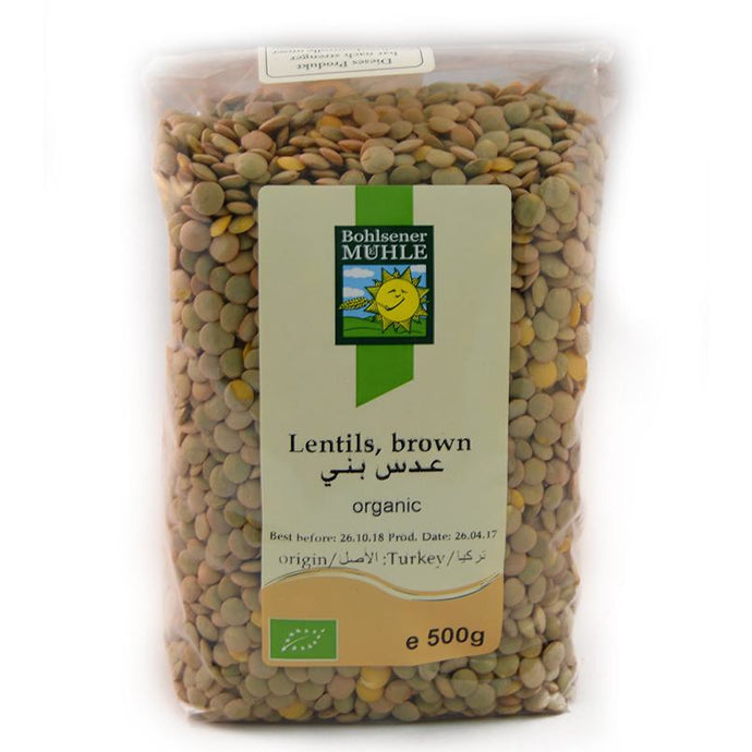Organic Brown Lentils.
