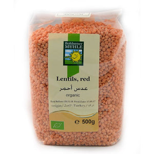 Organic Red Lentils.